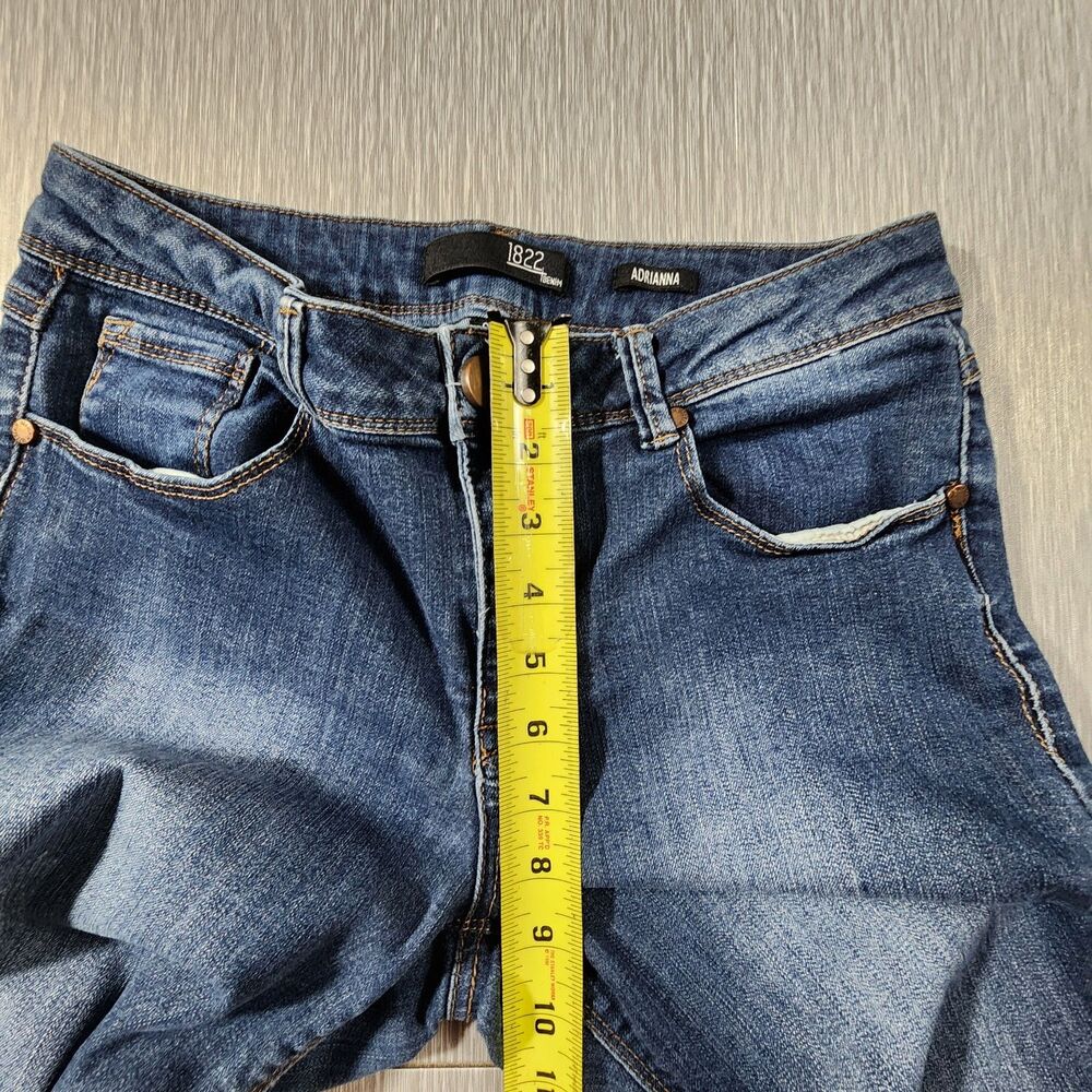 1822 Denim Jeans Womens 6 Adrianna Blue Skinny Dark Wash - Picture 9 of 9